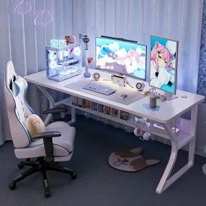 Bàn GY Bàn máy tính để Bàn chơi game trắng Bàn làm việc văn phòng Phòng ngủ Bàn học viết Meubles Nội thất văn phòng