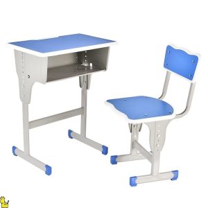 Bàn học đơn lớp đào tạo dạy kèm Bàn ghế học sách học sinh tiểu học có thể nâng nhà máy bán hàng trực tiếp bằng nhựa - Hình 2