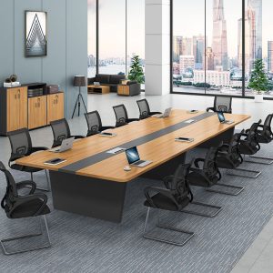 Bàn hội nghị bàn dài phòng hội nghị đơn giản hiện đại quầy bar đào tạo lớn nhỏ bàn ghế - Hình 2