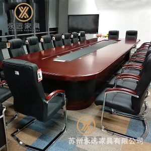 Bàn hội nghị bàn họp nhiều người bàn đào tạo lớn sơn dán bàn ghế da gỗ chắc chắn