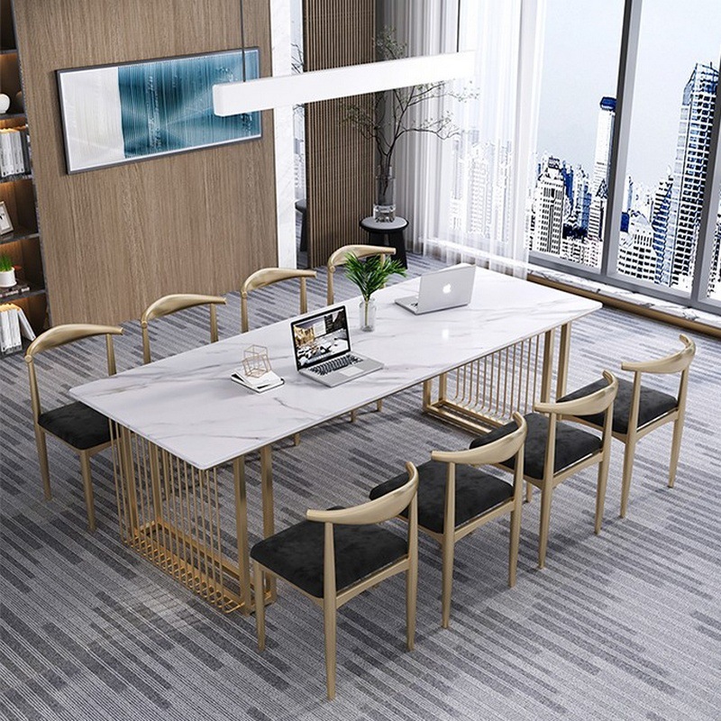Bàn hội nghị bằng đá cẩm thạch tối giản hiện đại bàn bàn dài bàn làm việc bàn họp bàn đàm phán bàn hội nghị bàn dài - Hình 3 Bàn hội nghị bằng đá cẩm thạch tối giản hiện đại bàn bàn dài bàn làm việc bàn họp bàn đàm phán bàn hội nghị bàn dài - Hình 3