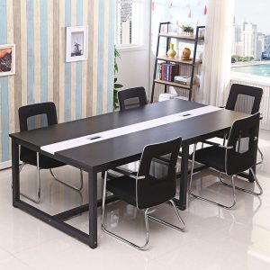 Bàn hội nghị dài hiện đại đơn giản bàn làm việc đơn giản bàn đào tạo hình chữ nhật bàn đàm phán nhân viên - Hình 3