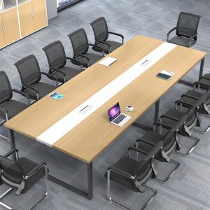 Bàn hội nghị đơn giản bàn dài đơn giản tiếp tân đào tạo hiện đại bàn dài lớn phòng họp đàm phán bàn ghế - Hình 3