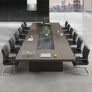 Bàn hội nghị kinh doanh phong cách Trung Quốc Thành Đô tối giản sang trọng Phong cách Italy màu xám bàn đàm phán văn phòng màu ghi - Hình 3