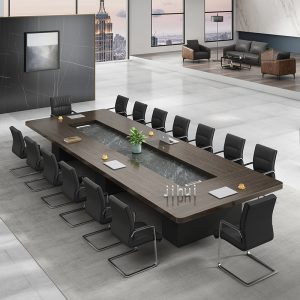 Bàn hội nghị kinh doanh phong cách Trung Quốc Thành Đô tối giản sang trọng Phong cách Italy màu xám bàn đàm phán văn phòng màu ghi