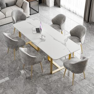 Bàn họp văn phòng Bảng đá tối giản hiện đại bàn hội nghị nhân viên văn phòng văn phòng bàn dài đào tạo đàm phán bàn ghế nhiều người