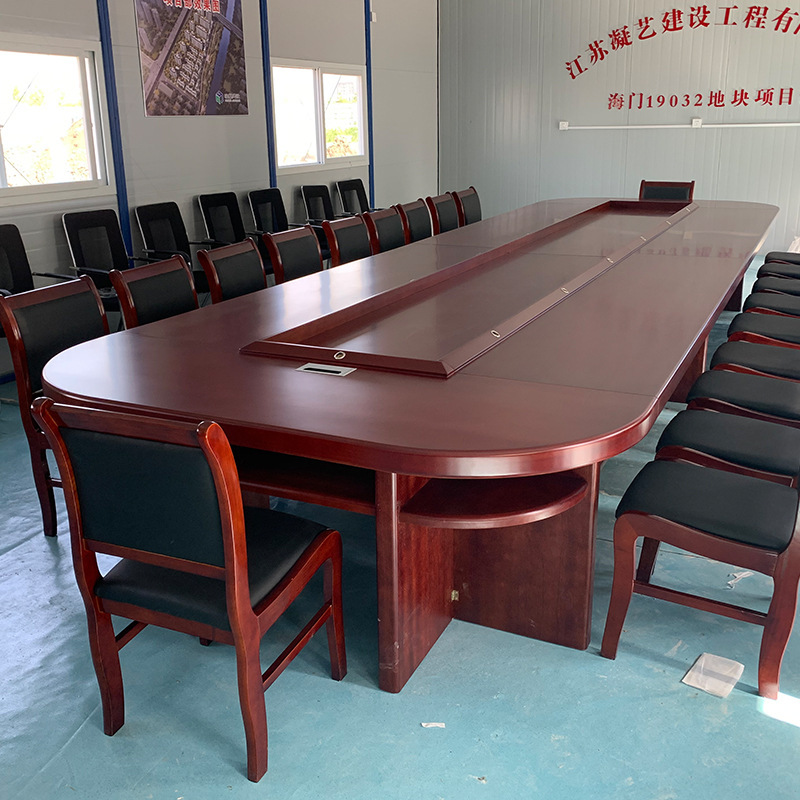 Bàn họp văn phòng Lớn hình bầu dục bàn hội nghị bàn dài bàn họp nhiều người dán gỗ óc chó sơn veneer bàn bàn ghế - Hình 3 Bàn họp văn phòng Lớn hình bầu dục bàn hội nghị bàn dài bàn họp nhiều người dán gỗ óc chó sơn veneer bàn bàn ghế - Hình 3