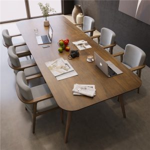 Bàn họp văn phòng Phong cách Châu Âu Gỗ Chắc Chắn Bàn Hội Nghị Hình Chữ Nhật Bàn Làm Việc Thương Mại Bảng Lớn Gỗ Chắc Chắn Dải Dài Bàn Đơn Giản Nhiều Người Bàn