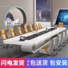 Bàn họp văn phòng Sơn trắng thời trang bàn hội nghị văn phòng bàn dài đơn giản hiện đại bàn hội nghị sáng tạo bàn hội nghị