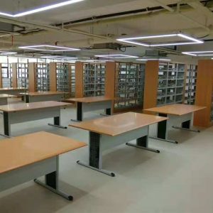Bàn họp văn phòng Thư viện trường học bàn ghế phòng đọc hiệu sách phòng họp phòng đào tạo bàn ghế văn phòng gỗ thép bàn họp - Hình 4