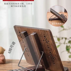 Bàn Kệ đọc sách Gỗ nguyên khối kệ sách đọc thư pháp bài kệ Tụng kinh giá sách loại bài giá sách - Hình 2