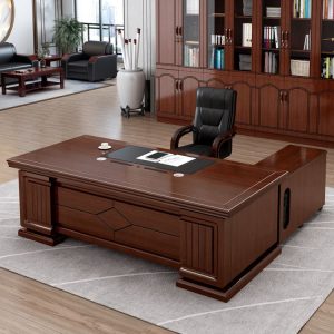Bàn làm việc cho lãnh đạo, bàn tổng giám đốc thiết kế Italy, bàn chủ tịch sang trọng, bàn giám đốc gỗ tự nhiên - Hình 3