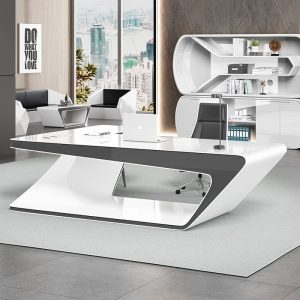 Bàn làm việc cho lãnh đạo, bàn tổng giám đốc thiết kế Italy, bàn điều hành nhập khẩu, bàn giám đốc chân inox - Hình 2