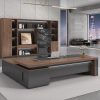Bàn làm việc chữ L, bàn làm việc kết hợp tủ phụ, bàn giám đốc chân inox, bàn chủ tịch sang trọng