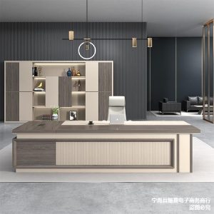 Bàn làm việc công thái học, bàn làm việc kết hợp tủ phụ, bàn lãnh đạo kiểu châu Âu, bàn văn phòng cao cấp - Hình 2