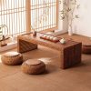 Bàn làm việc cửa sổ tatami bay bàn cafe mây Bàn ghế kiểu nhật sàn Bàn trà ban công đơn giản phong cách bùng nổ thế hệ ngắn