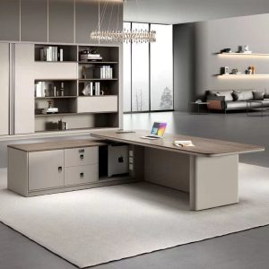 Bàn làm việc giám đốc tân cổ điển, bàn giám đốc gỗ tự nhiên, bàn lãnh đạo hiện đại, bàn chủ tịch sang trọng - Hình 3
