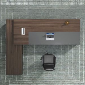 Bàn làm việc giám đốc tân cổ điển, nội thất phòng giám đốc, bàn làm việc chữ L, bàn tổng giám đốc thiết kế Italy - Hình 3