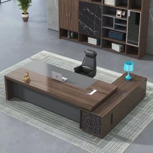Bàn làm việc giám đốc tân cổ điển, nội thất phòng giám đốc, bàn làm việc chữ L, bàn tổng giám đốc thiết kế Italy - Hình 4