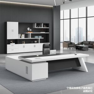 Bàn làm việc kết hợp tủ phụ, bàn điều hành nhập khẩu, bàn giám đốc phong cách Nhật, bàn làm việc chữ L
