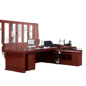 Bàn làm việc kết hợp tủ phụ, bàn điều hành nhập khẩu, bàn văn phòng cao cấp, bàn giám đốc chân inox - Hình 4