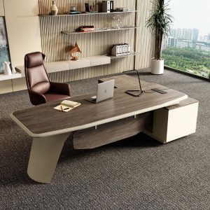 Bàn làm việc kết hợp tủ phụ, bàn làm việc chữ L, bàn văn phòng cao cấp, nội thất phòng giám đốc - Hình 2