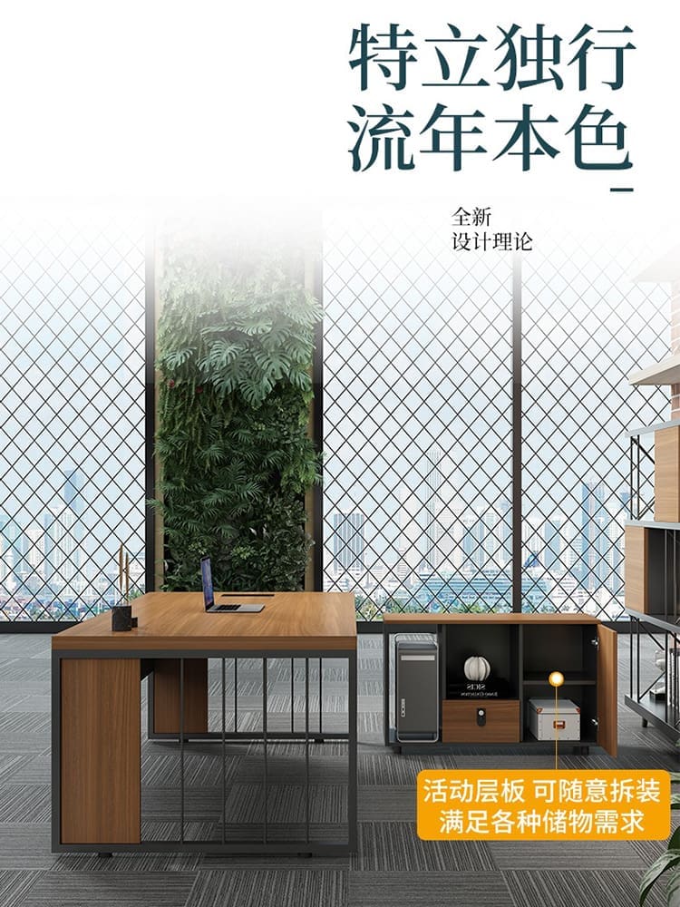 Bàn làm việc kết hợp tủ phụ, bàn lãnh đạo hiện đại, bàn giám đốc chân inox, bàn văn phòng cao cấp - Hình 3 Bàn làm việc kết hợp tủ phụ, bàn lãnh đạo hiện đại, bàn giám đốc chân inox, bàn văn phòng cao cấp - Hình 3