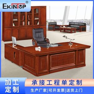 Bàn làm việc màu óc chó, bàn làm việc cho lãnh đạo, bàn văn phòng cao cấp, bàn làm việc chữ L