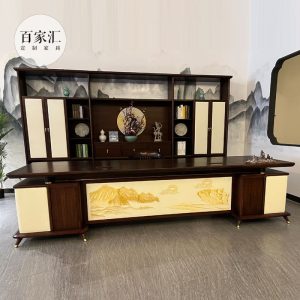 Bàn làm việc màu óc chó, bàn làm việc chữ L, bàn lãnh đạo kiểu châu Âu, bàn điều hành nhập khẩu - Hình 2