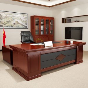 Bàn làm việc màu óc chó, bàn làm việc công thái học, bàn giám đốc chân inox, bàn điều hành nhập khẩu