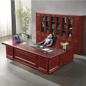 Bàn lãnh đạo kiểu châu Âu, bàn điều hành nhập khẩu, bàn lãnh đạo hiện đại, bàn làm việc kết hợp tủ phụ - Hình 2