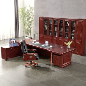 Bàn lãnh đạo kiểu châu Âu, bàn điều hành nhập khẩu, bàn lãnh đạo hiện đại, bàn làm việc kết hợp tủ phụ - Hình 4
