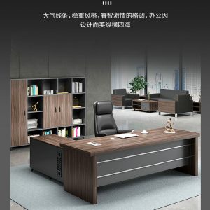 Bàn lãnh đạo kiểu châu Âu, bàn tổng giám đốc thiết kế Italy, bàn giám đốc gỗ tự nhiên, bàn làm việc chữ L - Hình 2
