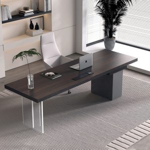 Bàn lãnh đạo kiểu châu Âu, nội thất phòng giám đốc, bàn làm việc chữ L, bàn điều hành nhập khẩu - Hình 2