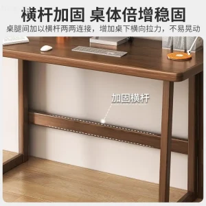 Bàn máy tính nhà phòng ngủ Bàn cạnh giường ngủ gỗ nguyên khối căn hộ nhỏ có thể gập lại Bàn học sinh viên Bàn viết Bàn làm việc văn phòng - Hình 4
