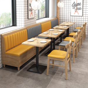 Bàn quán lẩu hamburger Bàn nhà hàng Bàn ghế ốp tường ghế sofa phân quán cà phê Bàn quán trà sữa - Hình 2