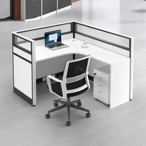 Bàn Thiết kế hiện đại Hình chữ L Tủ máy tính Phân vùng máy tính Bàn văn phòng 4 người Bàn nhân viên Bàn văn phòng