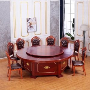 Bàn tiệc bàn ăn khách sạn tròn lớn 10 người 15 người 20 người khách sạn hộp tròn bàn ăn điện bàn xoay tự động