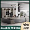 Bàn tổng giám đốc thiết kế Italy, bàn điều hành nhập khẩu, bàn làm việc chữ L, bàn làm việc kết hợp tủ phụ