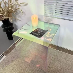 Bàn trà Bắc Âu Acrylic Bàn Sofa Cạnh Bàn Phòng Khách Bên Bàn Vuông Góc Bàn Hiện Đại Đầu Giường Bàn Nhỏ Nhiều Màu Sắc - Hình 2