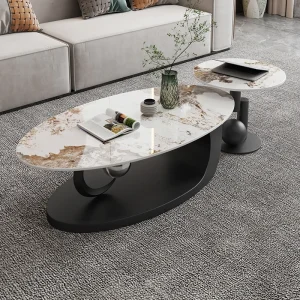 Bàn trà Bắc Âu Bàn Tối Giản Tay Cầm Góc Vintage Bàn Khung Thiết Kế Tay Cầm Ghế Sofa Tavolino Da Salotto Nội Thất Gia Đình - Hình 4