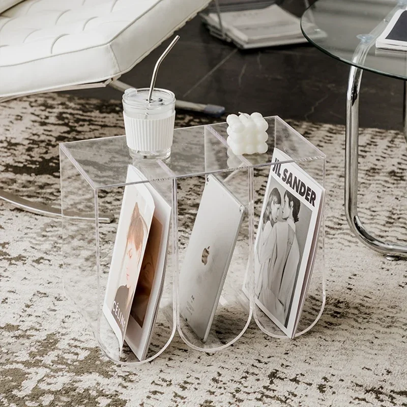 Bàn trà Bắc Âu Đồ Nội Thất Acrylic Bàn Sáng Tạo Kệ Sách Giá Tạp Chí Ghế Sofa Phòng Khách Bên Bàn Phụ Kiện Nhà - Hình 3 Bàn trà Bắc Âu Đồ Nội Thất Acrylic Bàn Sáng Tạo Kệ Sách Giá Tạp Chí Ghế Sofa Phòng Khách Bên Bàn Phụ Kiện Nhà - Hình 3