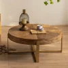 Bàn trà Bắc Âu Gỗ Chắc Chắn Bàn Cà Phê Café Nội Thất Bàn Tròn Đơn Giản Retro Sáng Tạo Đa Năng Hộ Gia Đình Ban Công Bàn Trà