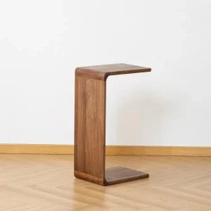 Bàn trà Bắc Âu Gỗ Chắc Chắn Bên Bàn Đen Óc Chó Sofa Góc Bàn Phong Cách Nhật Bản Phòng Khách Bàn Nhỏ Đơn Giản Bên Bàn BK55 - Hình 2