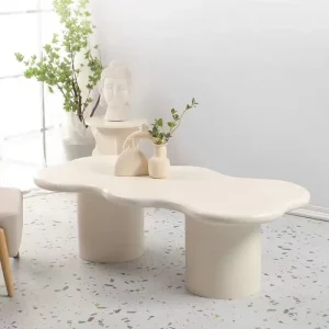 Bàn trà Bắc Âu Không Đều Thấp Bàn Bistro Hình Đơn Giản Đám Mây Bàn Cà Phê Căn Hộ Nhỏ Kẹo Hình Bàn Đồ Gỗ Nội Ngoại Thất HY50CT