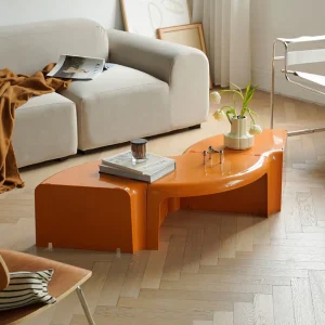 Bàn trà Bắc Âu Nối Bàn Cà Phê Nhựa Tròn Bàn Đầu Giường Ăn Sáng Tạo Nhà Bếp Mesa Phụ Trợ Nội Thất Phòng Ngủ GY