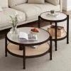 Bàn trà Bàn cà phê độc đáo Tầng Thẩm mỹ Phòng ngủ không thể phá vỡ Bàn cà phê Sofa Side Retro Stolik Kawowy Nội thất phòng