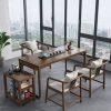 Bàn trà ban công kiểu Trung Quốc mới và bàn ghế Bàn trà văn phòng hiện đại home bàn cà phê căn hộ nhỏ Bàn trà gỗ nguyên khối
