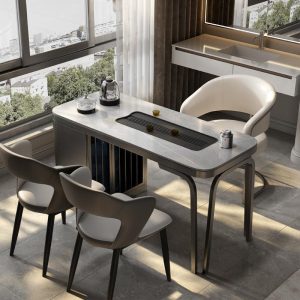 Bàn trà ban công và ghế hiện đại tối giản đẹp sang trọng nhà Bàn trà bộ Bàn trà văn phòng tấm đá