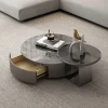 Bàn trà Cao cấp Chủ Nghĩa Tối Giản Bàn Cà Phê kiểu Italy Sang Trọng Đơn Giản Hiện Đại Bàn Phòng Khách Đá Phiến Mesa Posta Nội Thất Gia Đình QF50CT